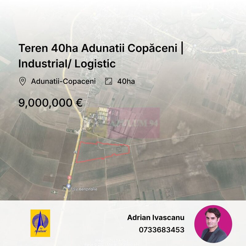 Teren 40ha Adunatii Copaceni | Industrial/ Logistic